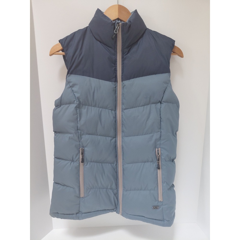 Eastern Mountain Sports EMS Poly Puffer Vest Womens Med Blue Two Tone Insulated